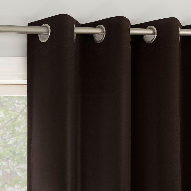 2pc No. 918 Room Darkening Brandon Magnetic Closure Grommet Curtain Panel Pair