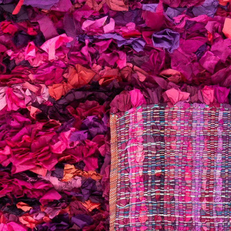 Rio Shag SG951 Hand Woven Indoor Accent Rug - Fuchsia/Multi - 3'x5' - Safavieh