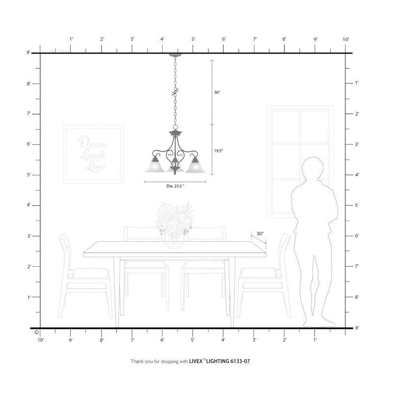 Livex Lighting Coronado 3 - Light Chandelier in  Bronze