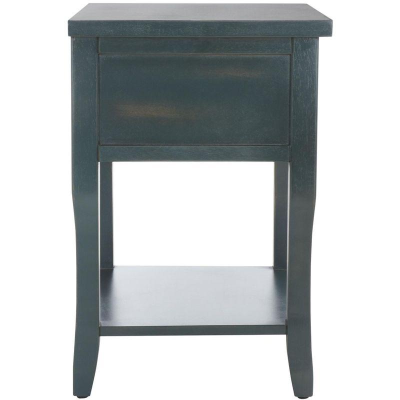 Coby Nightstand With Storage Drawer - AMH6616 - Dark Teal - Safavieh Couture