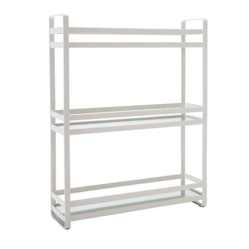 3 Tier Flat Wire Slim Vanity Tower White - Home Details