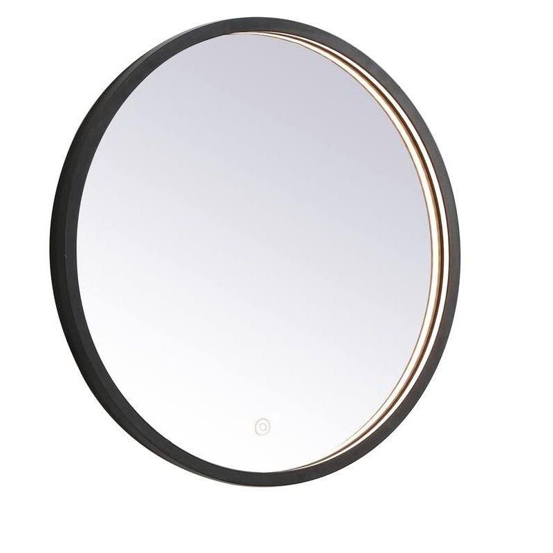 Elegant Lighting Pier 21 inch LED Mirror with Adjustable Color Temperature 3000K/4200K/6400K in Black