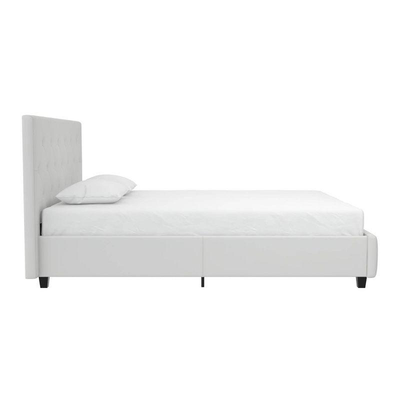 Dalia Tufted Faux Leather Bed - Room & Joy