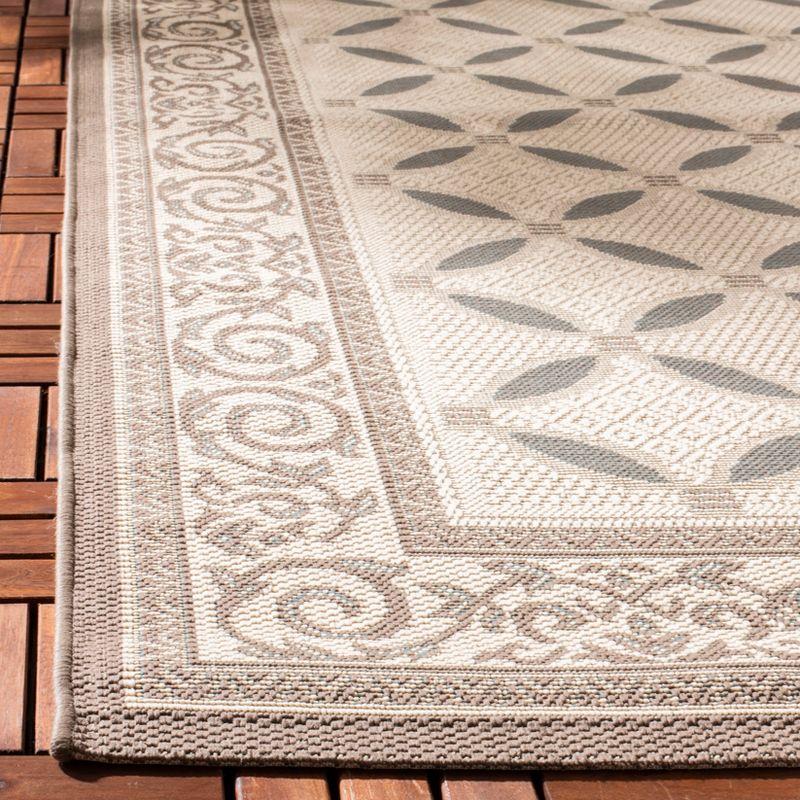 Courtyard CY7107 Power Loomed Indoor/Outdoor Area Rug - Beige/Dark Beig - 5'3"x7'7" - Safavieh.