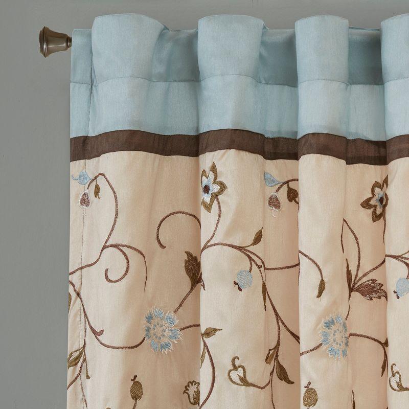 Serene Embroidered Curtain Panel