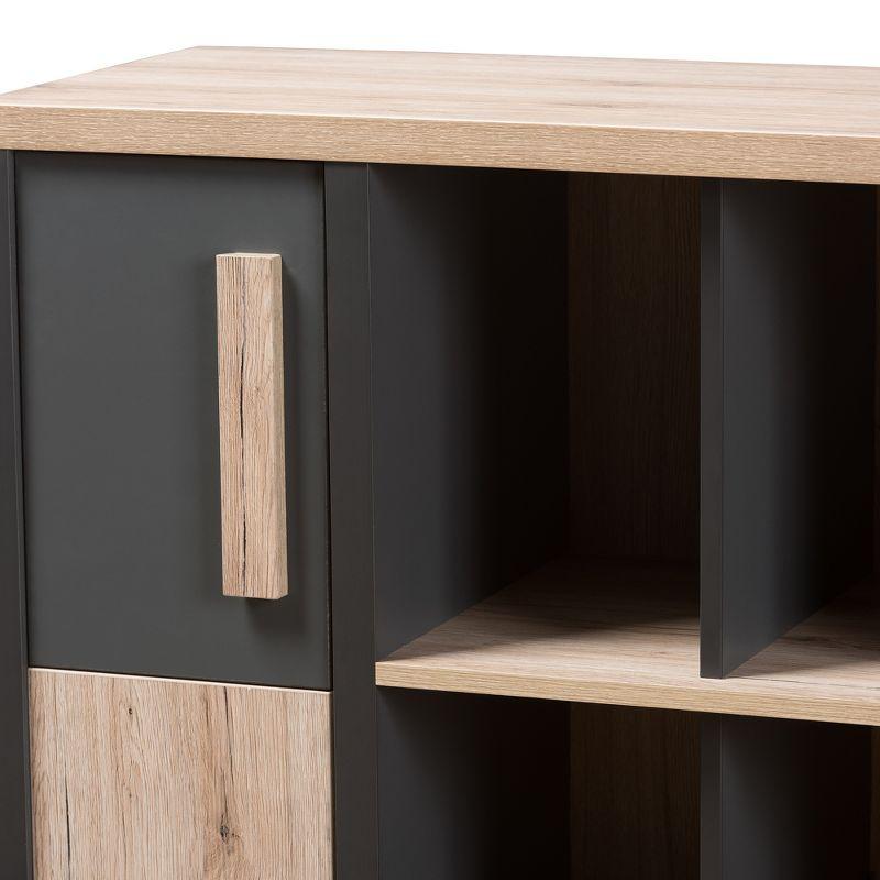 43.7" Pandora Built-In Shelving Unit with Storage Compartments - Baxton Studio