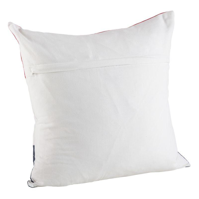 God Bless America Red White and Blue Cotton Pillow