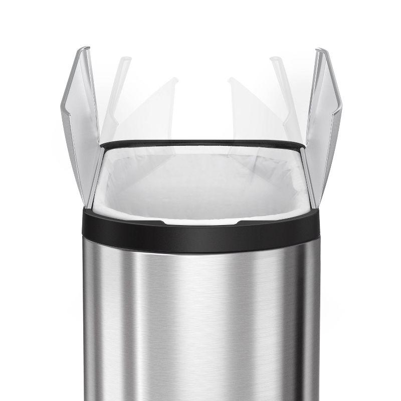 Simplehuman 45-Liter Brushed Stainless Steel Butterfly Step Trash Can
