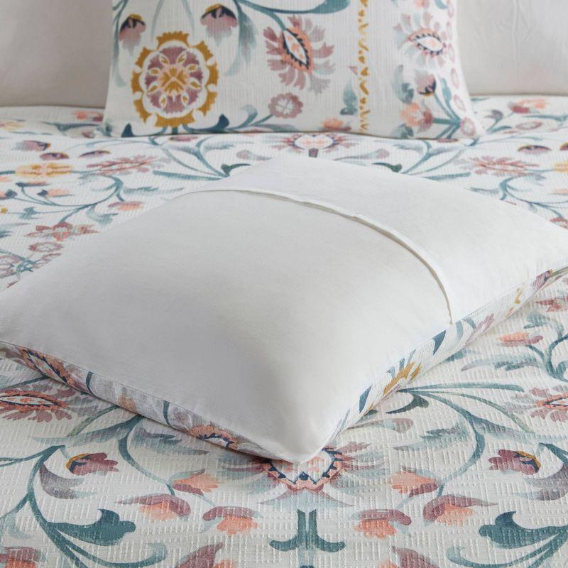 Boho-Chic Floral Print Full/Queen Duvet Cover Set