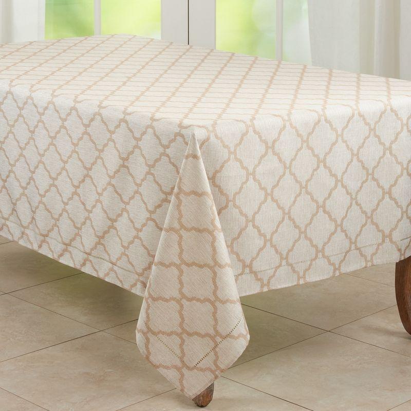 Saro Lifestyle Tablecloth With Laser-Cut Hemstitch Border