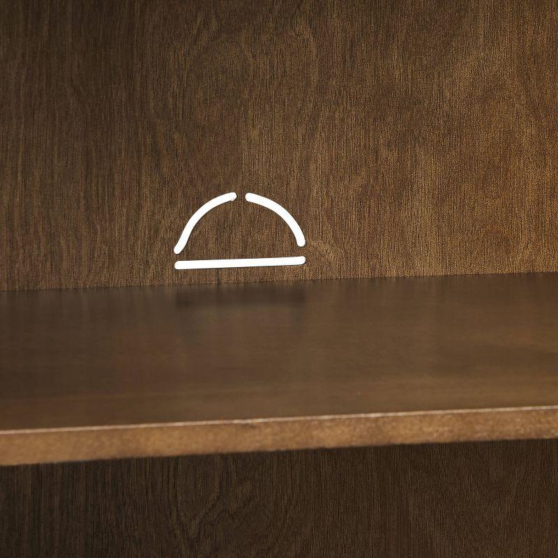 Byron Media Console Brown/Black - Crosley: Sliding Door, Adjustable Shelf, Cable Management