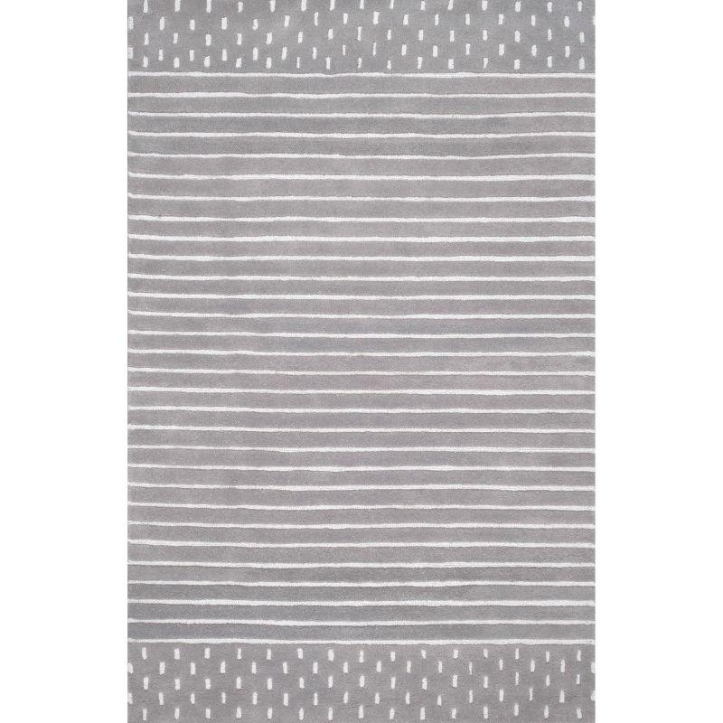 Nuloom Mandia Striped Wool Area Rug, 4' x 6', Grey