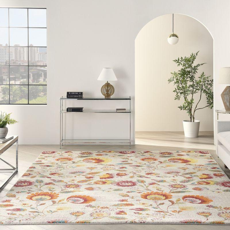 Nourison Allur Blooming Floral Indoor Area Rug Ivory Multicolor 9' x 12'