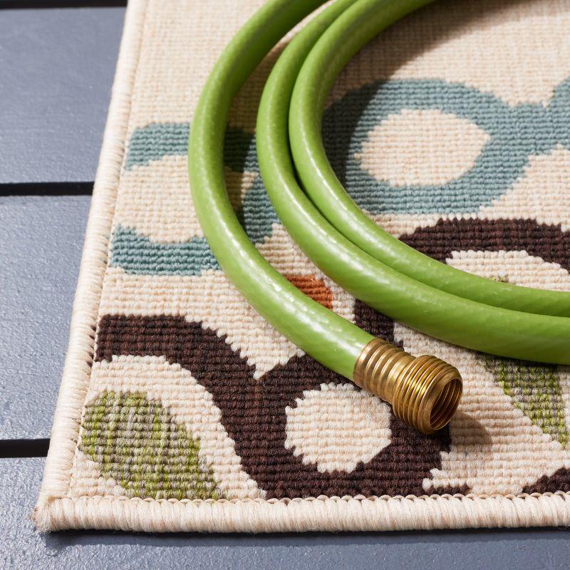 Veranda VER092 Power Loomed Indoor/Outdoor Area Rug - Cream/Terracotta - 8'x11' - Safavieh.