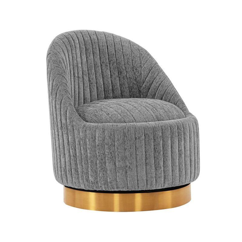 Leela Modern Swivel Boucle Upholstered Accent Chair - Manhattan Comfort