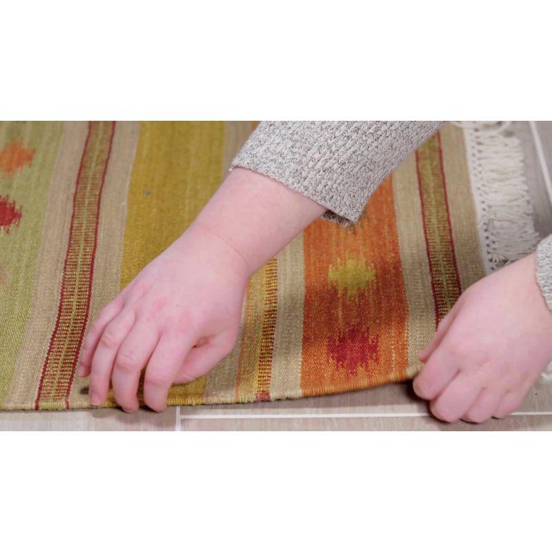 Kilim NVK176 Hand Woven Indoor Area Rug - Brown/Multi - 4'x6' - Safavieh