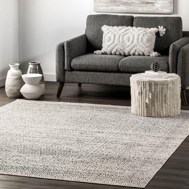 Nuloom Hart Medallion 2x3 Machine Washable Accent Indoor Area Rug for Living Room Bedroom Dining Room Entryway Kitchen, Grey/Ivory