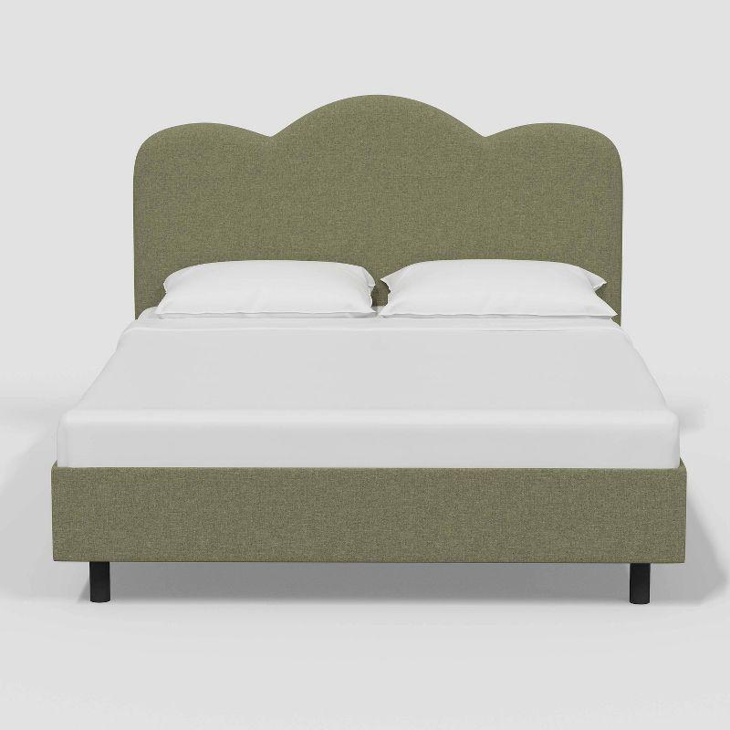 Mino Platform Bed - Sage Linen / Full