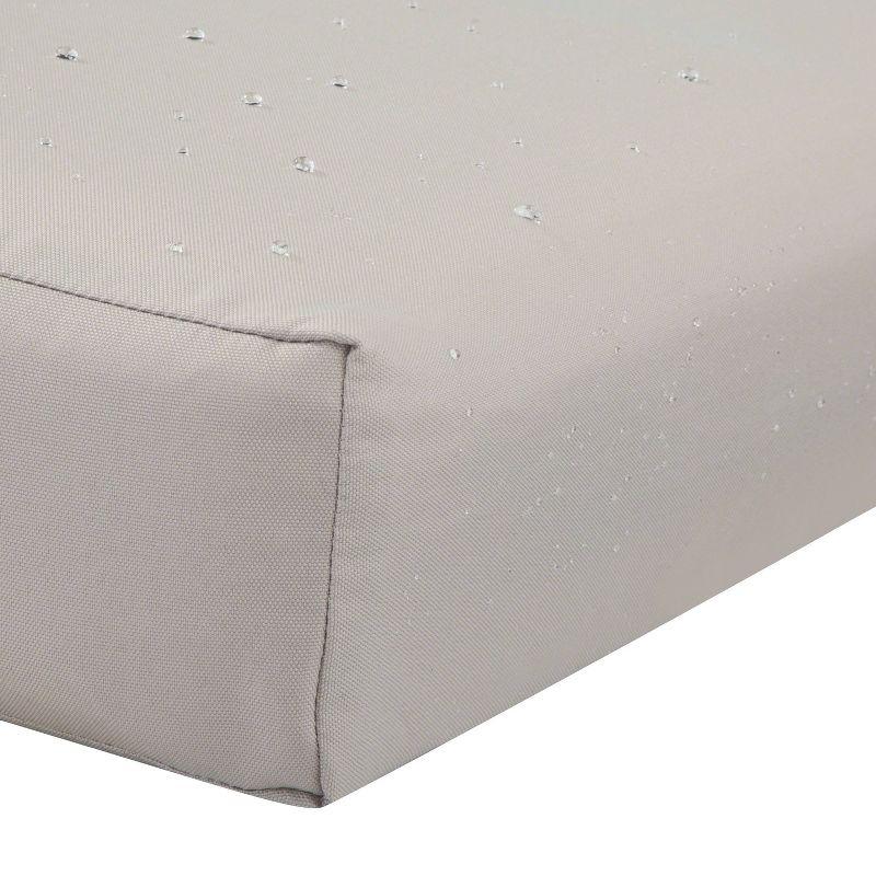 19" x 19" x 3" Ravenna Water-Resistant Patio Seat Cushion Mushroom - Classic Accessories