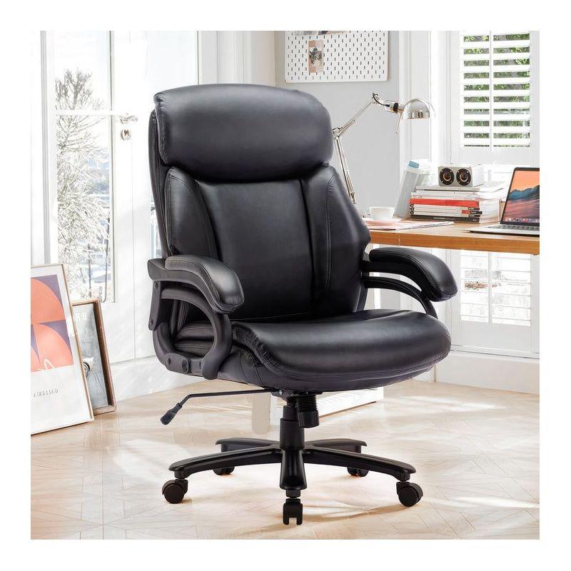 Black Leather High Back Executive Swivel Office Chair