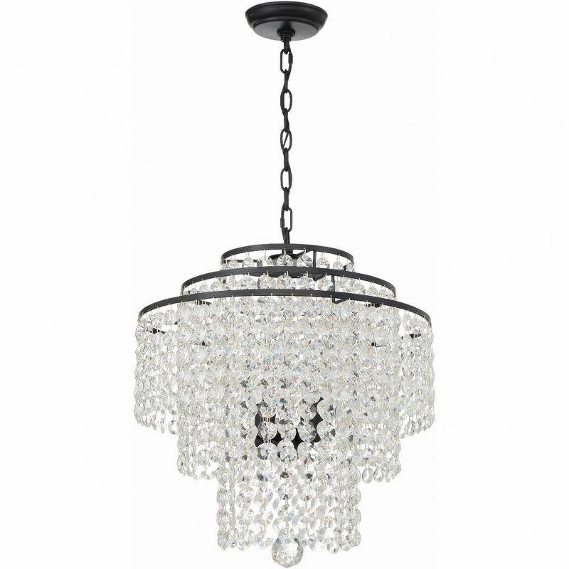 Crystorama Lighting Gabrielle 4 - Light Chandelier in  Matte Black