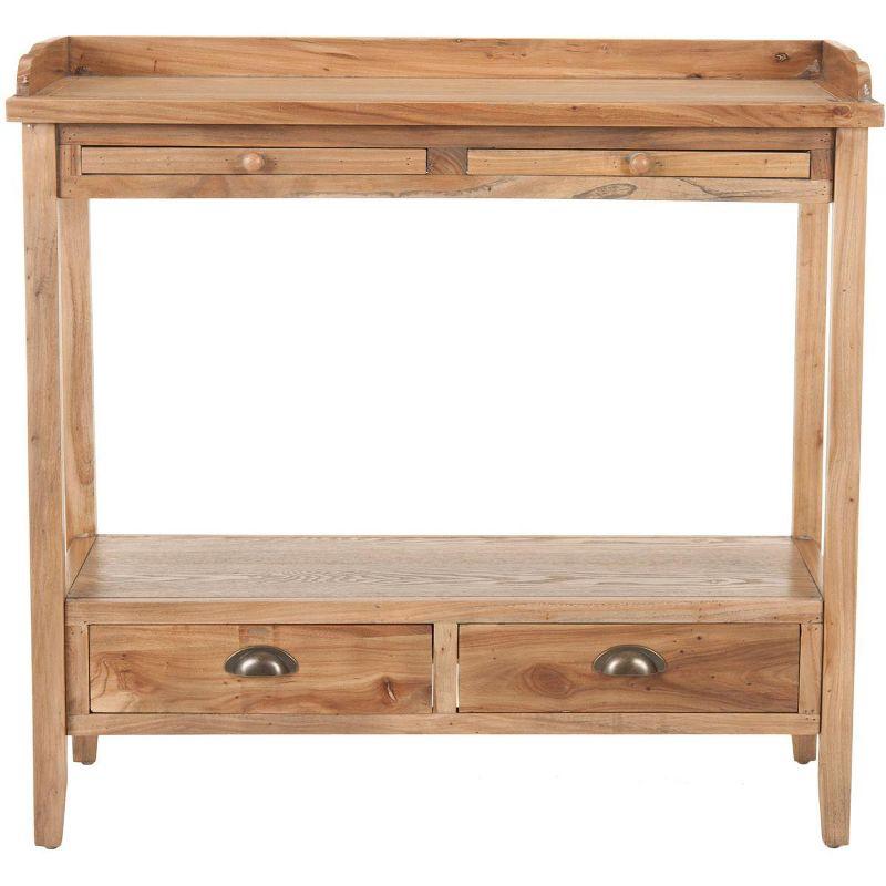 Peter Console Table - Weathered Oak - Safavieh.