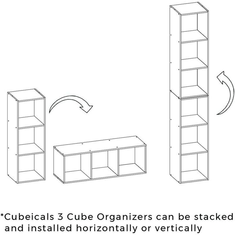 ClosetMaid Cubeicals 35.91'' H x 12.24'' W 3-Cube Bookcase