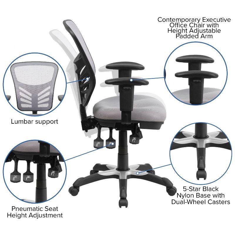 Flash Furniture Siyer Mid-Back Mesh Ergonomic Office Chair with Adjustable Arms