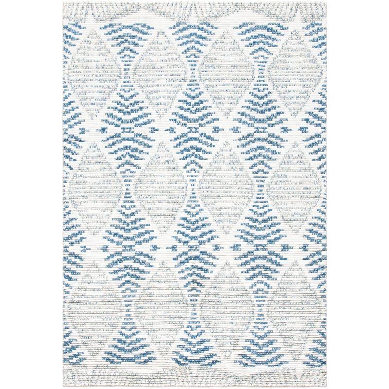 Kenya KNY175 Hand Knotted Area Rug - Blue/Ivory - 6'x9' - Safavieh