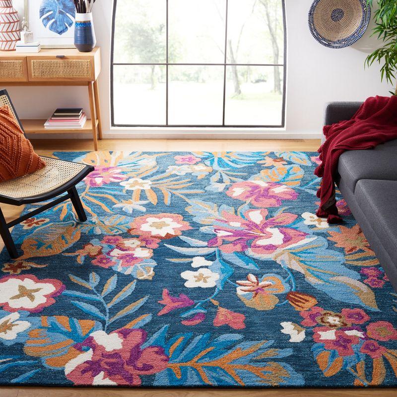 Jardin JAR152 Hand Tufted Area Rug - Blue/Pink - 8'x10' - Safavieh.