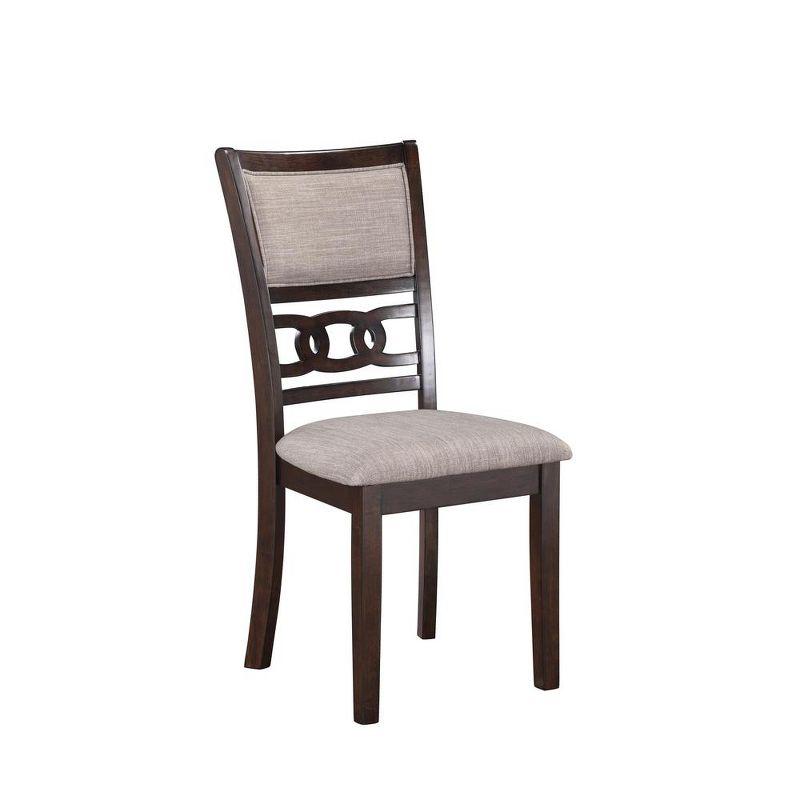 New Classic Furniture, Gia Cherry Wood Dining Chair with Fabric Seat (Set of 4)