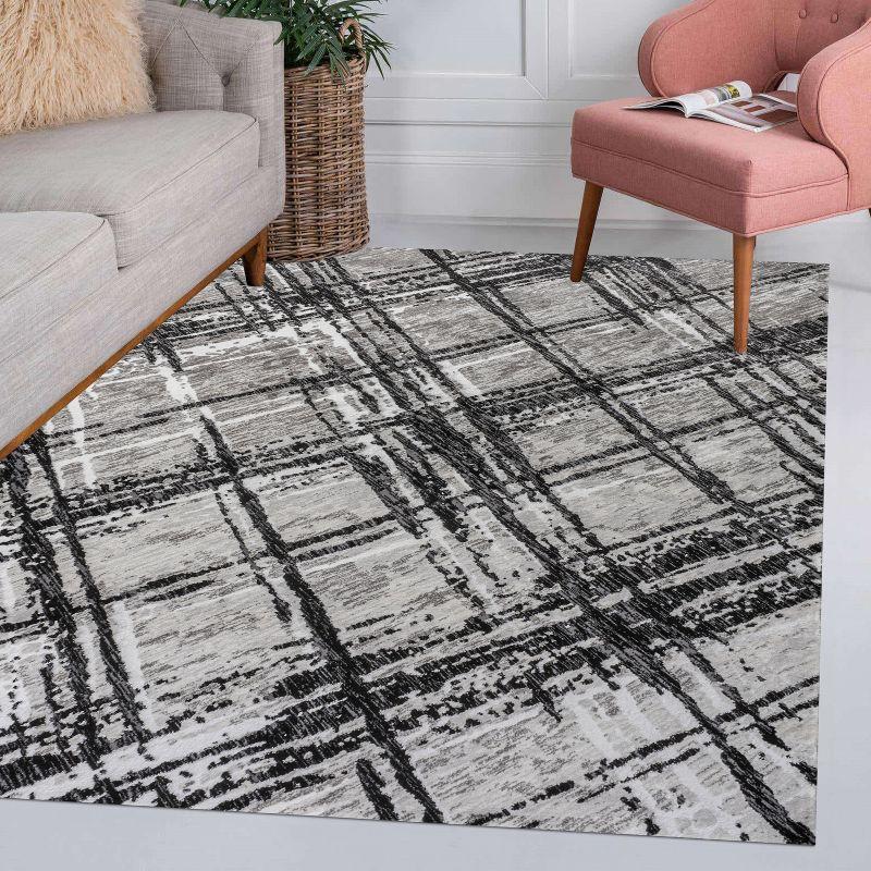 JONATHAN Y Slant Modern Abstract Black/Gray 8 ft. x 10 ft. Area Rug