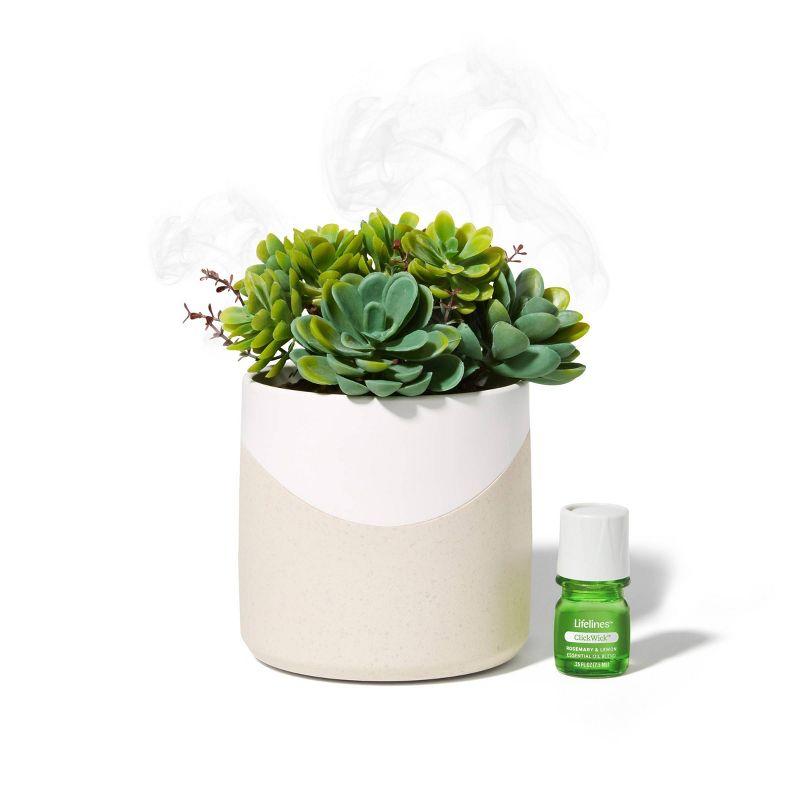 Modern White and Beige Electric Succulent Diffuser