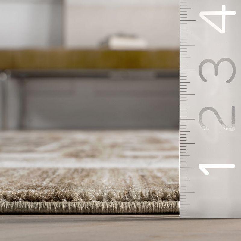 Lauren Liess x Rugs USA - Agave Geometric Fringed Indoor Area Rug, 6' 7" x 10' 2", Brown