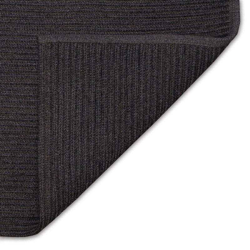 Liora Manne Calais Solid Indoor/Outdoor Rug Charcoal 5' x 7'6"