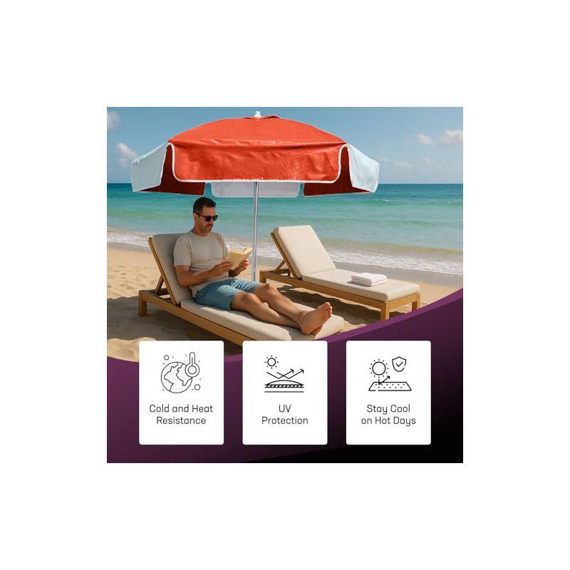 Kemp USA 6' Umbrella, Red / White