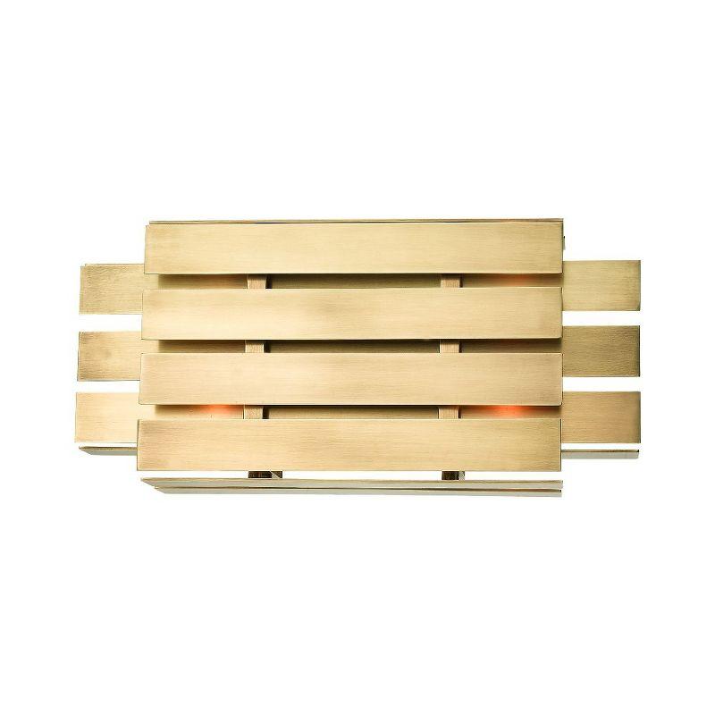 Livex Lighting Greenwich 2 - Light Wall Light in  Natural Brass