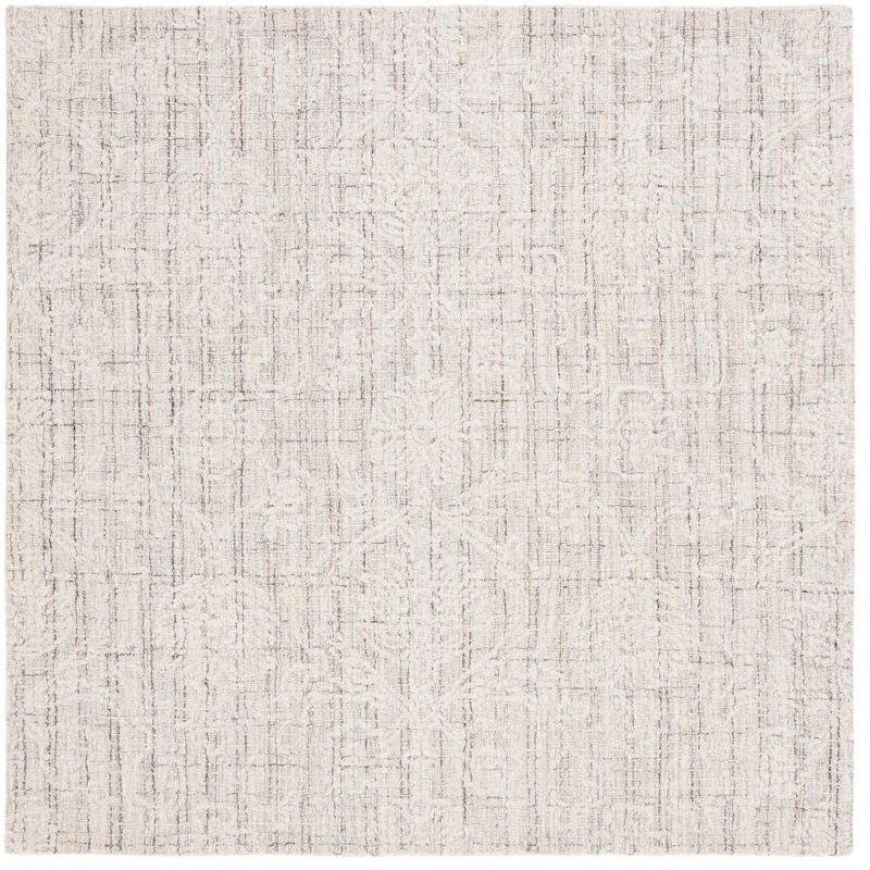 Gray Wool Handmade Tufted Square Area Rug 72" x 72"