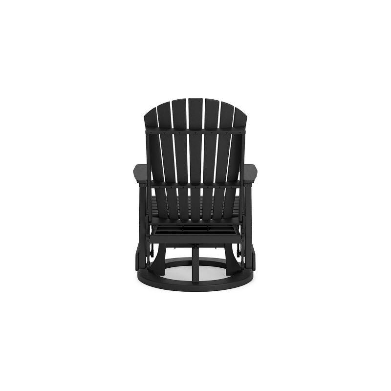 Signature Design by Ashley Hyland wave Outdoor Swivel Glider Chair, Black