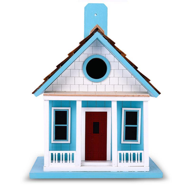 Vandue Outdoor Wooden Birdhouse, Bird-Friendly Perch - Cape Cod