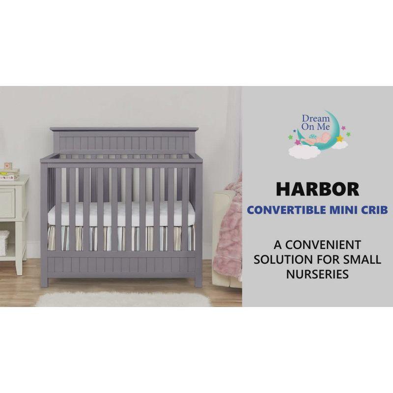 Dream On Me JPMA Certified Harbor 4-in-1 Convertible Mini Crib