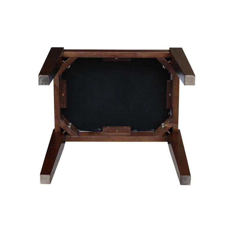Solid Wood Vanity Bench Brown - International Concepts: Upholstered, Parawood Makeup Seat