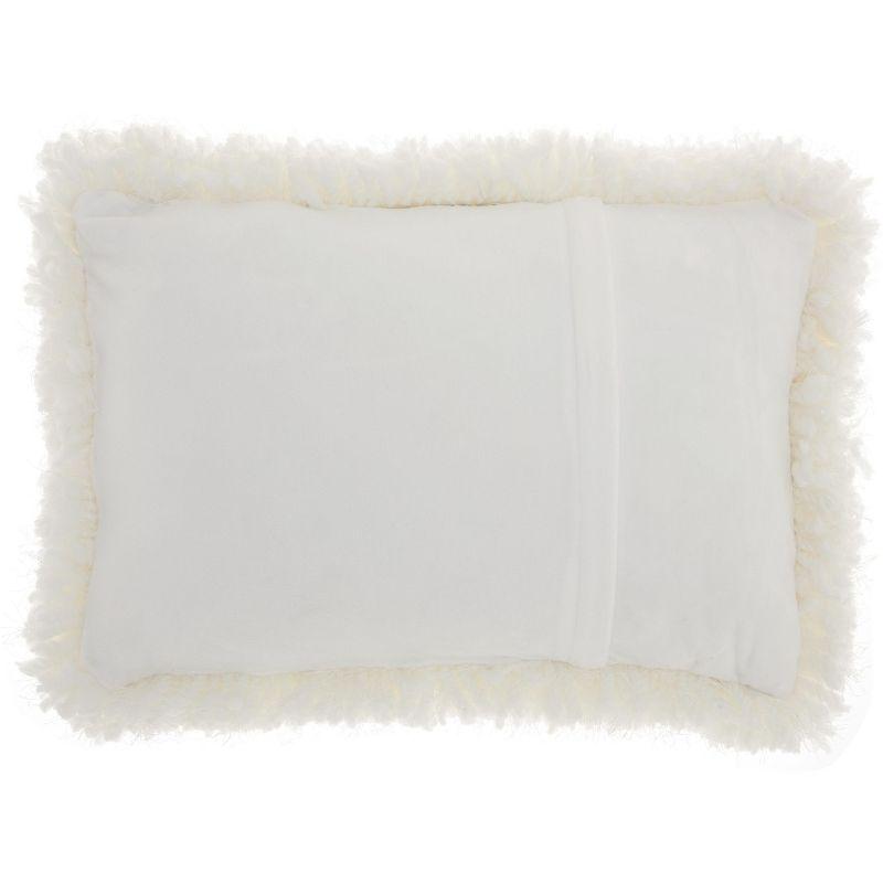 Nourison Lush Yarn Shag Throw Pillow