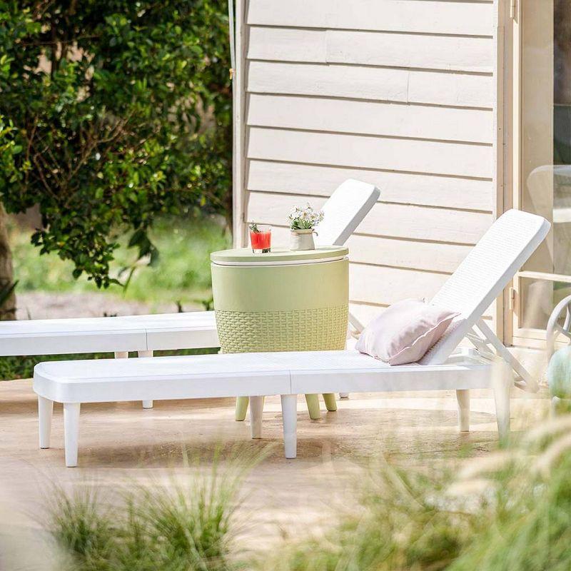 Cancun Resin Outdoor 2-In-1 Side Table and Cooler