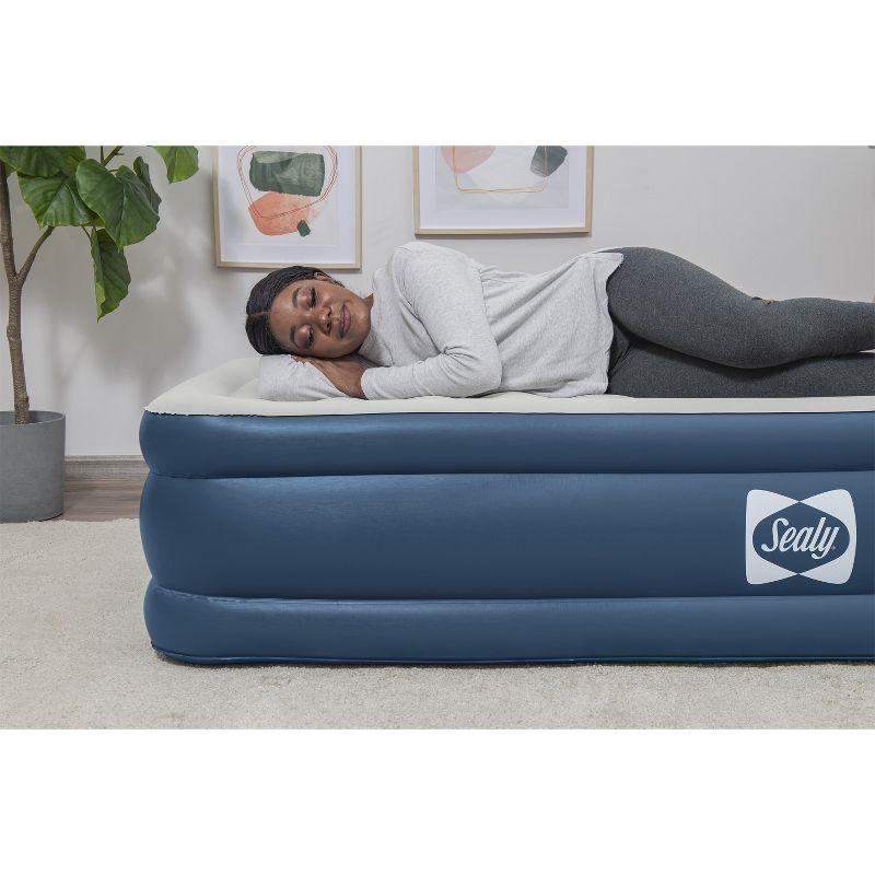 Sealy AlwayzAire Flocked Top Air Mattress Twin with Built-in Dual Pump