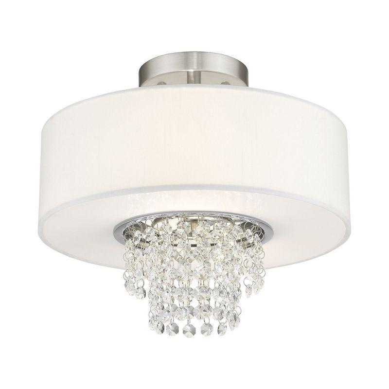 Livex Lighting Carlisle 2 - Light Semi-Flush Mount in  Brushed Nickel