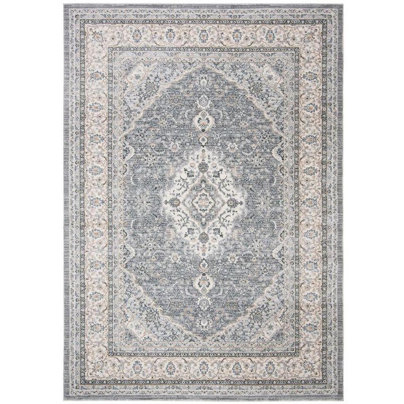 Isabella ISA919 Power Loomed Area Rug - Grey/Cream - 4'x6' - Safavieh