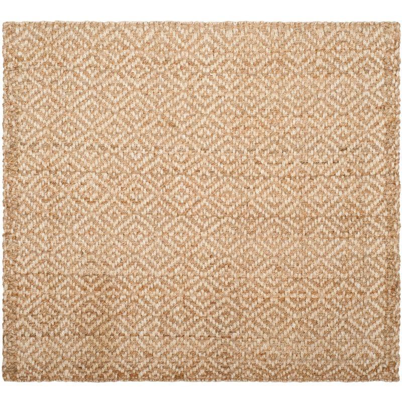 Natural Fiber NF261 Hand Woven Indoor Area Rug - Ivory/Natural - 6'x6' - Safavieh