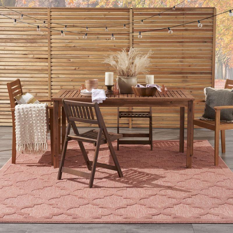 Nourison Easy Care 7' x 10' Coral/Orange Indoor/Outdoor Rug