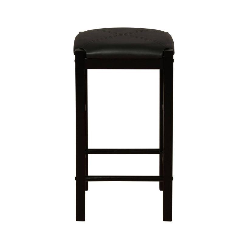 3pc Lancer Tavern Backless Stools & Counter Height Table Dining Set: Space-Saving, Padded Seats - Linon